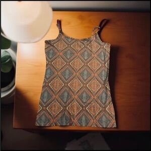 NWOT Y2K Retro Skater Multicolored diamond print tank PacSun Patterned Women's